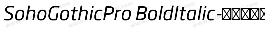 SohoGothicPro BoldItalic字体转换